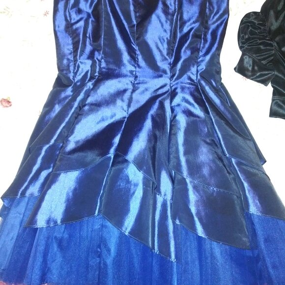 Vintage blue dress by steppin out - Picture 3 of 7